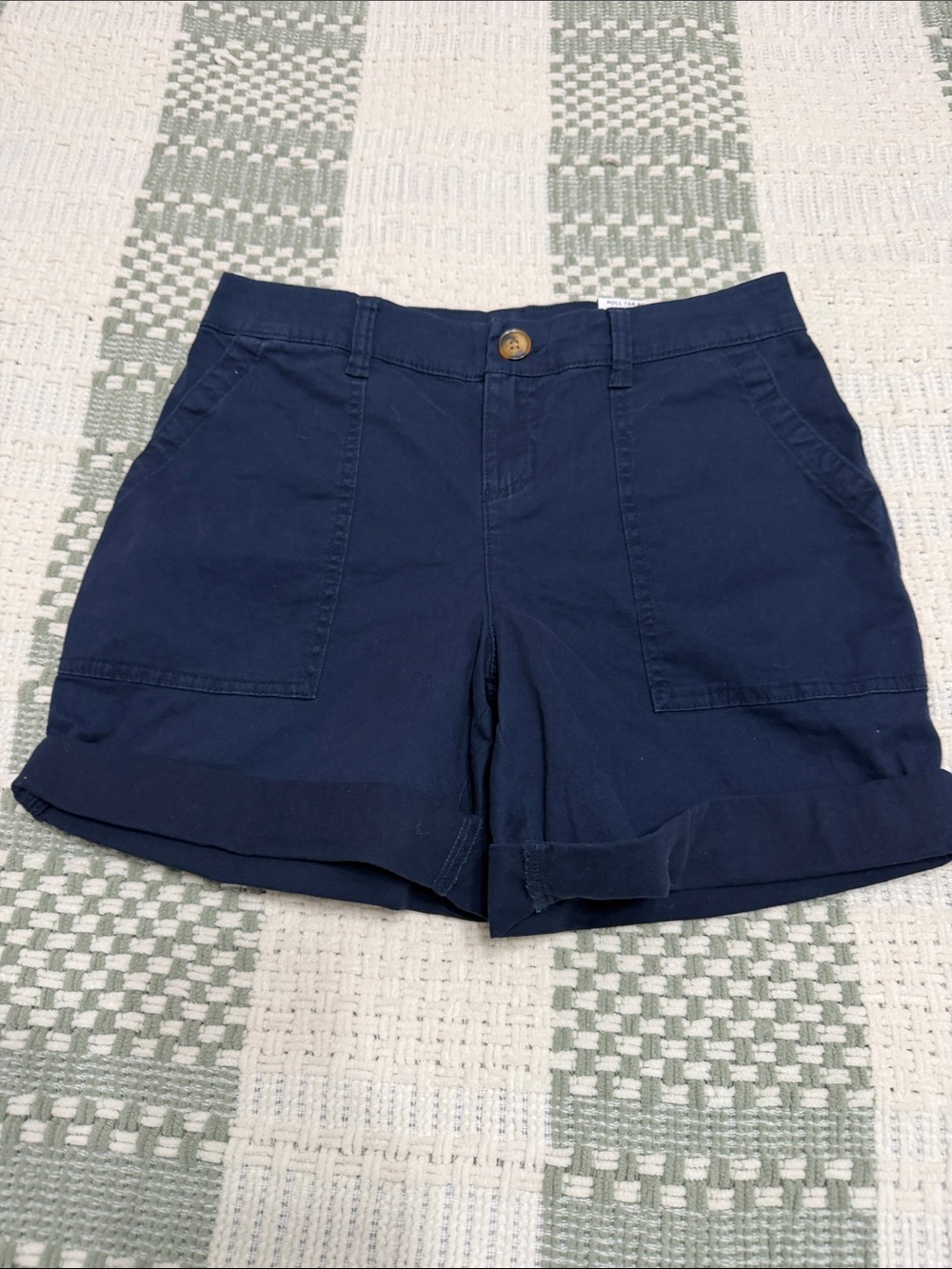 Style & Co. Navy Rolled-Hem Pocket Shorts